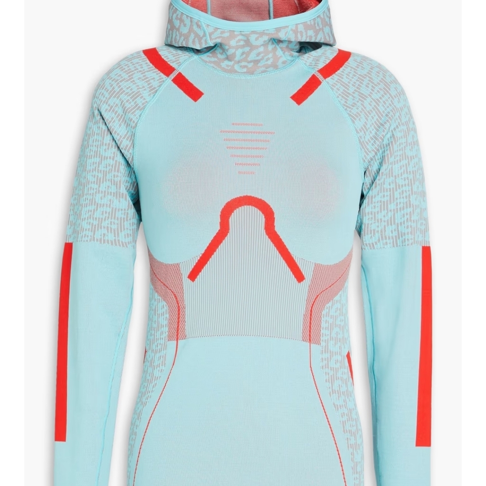 Adidas by Stella McCartney Aqua and Red Sweatshirt